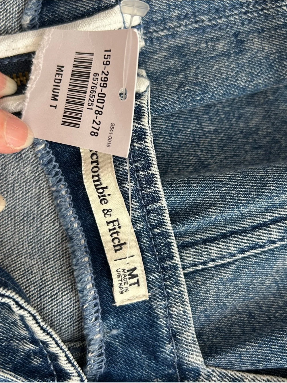 Abercrombie & Fitch Blue Denim Sheath Overalls Dress